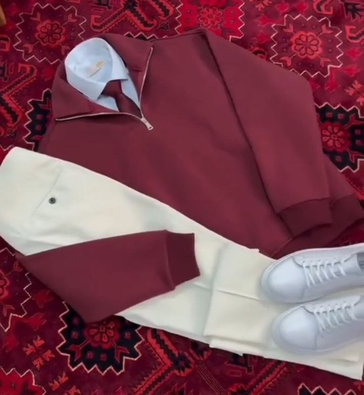burgandy quarter zip