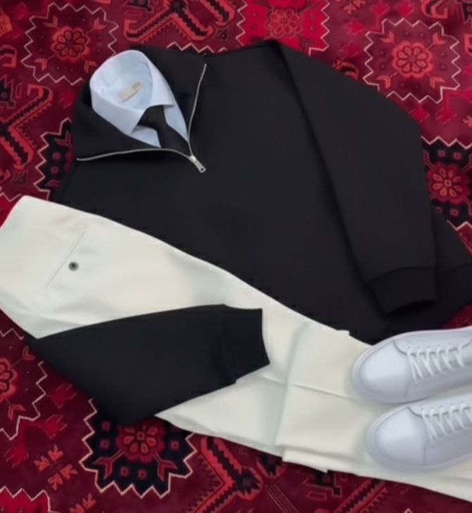 core black quarter zip